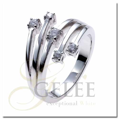 แหวนเพชร:R0092 diamond เพชรร่วง เพชรแท้ เพชรน้ำ 100 99 98 เพชร heart and arrow เพชร heart & arrow เพชรมีใบเซอร์ GIA HRD IGI