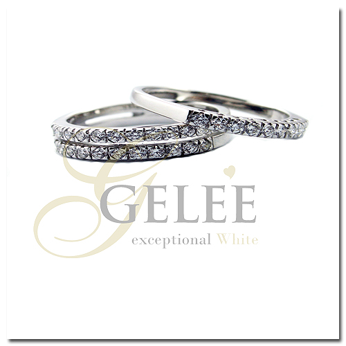 แหวนคู่ R01821_R01813 diamond เพชรร่วง เพชรแท้ เพชรน้ำ 100 99 98 เพชร heart and arrow เพชร heart & arrow เพชรมีใบเซอร์ GIA HRD IGI